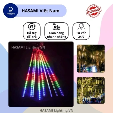 Đèn LED sao băng 5 tấc 8 ống - Đèn trang trí ngoài trời sáng rực, tiết kiệm điện, giá ưu đãi 86.000₫
