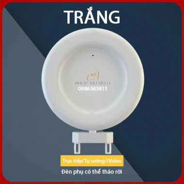 Đèn LED selfie 3 màu xoay 360°, giá đỡ điện thoại có thể sạc lại – chỉ 89.000₫