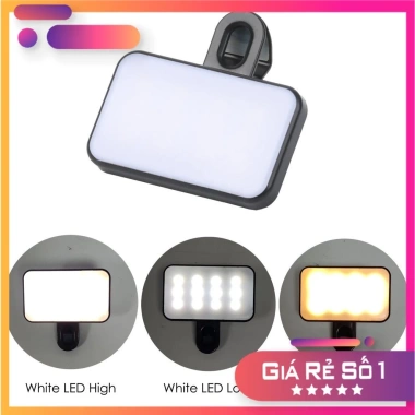 Đèn LED Selfie kẹp điện thoại 3 chế độ ánh sáng, hỗ trợ chụp ảnh và quay video - 38.000₫