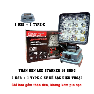 Đèn LED Starker 4cm dùng pin M21, 2 cổng USB sạc điện thoại - Giá chỉ 130.000₫ 8