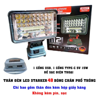 Đèn LED Starker 4cm dùng pin M21, 2 cổng USB sạc điện thoại - Giá chỉ 130.000₫ 9
