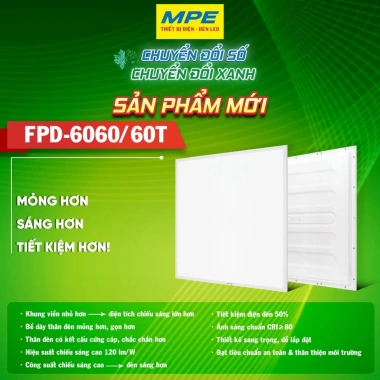 Đèn LED tấm MPE FPD 300x300 600x600 20-60W 6.500K Trắng Đổi 3 màu Giá ưu đãi 403.165₫