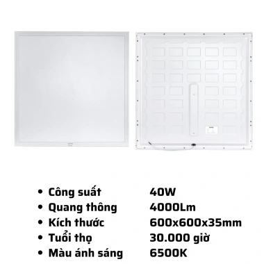 Đèn LED tấm MPE FPD 600x600mm 40W 6.500K trắng đổi 3 màu chuẩn Châu Âu - Giá 640.239 VND