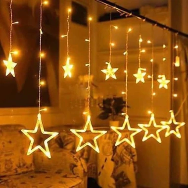 Đèn LED Thả 10 Sao Trang Trí Noel – Đèn Mành Giáng Sinh Năm Mới Giá 89.000₫