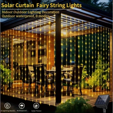 Đèn LED Thả Rèm 3x3m Trang Trí Phòng Ngủ, Cưới Hỏi, Sinh Nhật, Noel Giá 119k