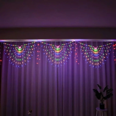 Đèn LED Thả Rèm Đuôi Công - Ngôi Sao Trang Trí Cây Noel, Tết Năm Mới, Giá 120k 4