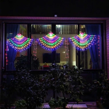 Đèn LED Thả Rèm Đuôi Công - Ngôi Sao Trang Trí Cây Noel, Tết Năm Mới, Giá 120k 5