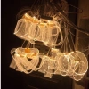 Đèn Led Thả Tim Mêka Đèn Rèm Chùm Hình Vuông Tròn Trái Tim Trang Trí Đám Cưới 2
