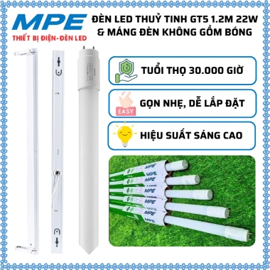 Đèn LED thuỷ tinh GT5 MPE 1.2m 22W - Sáng mạnh, không gồm bóng, giá 46.476
