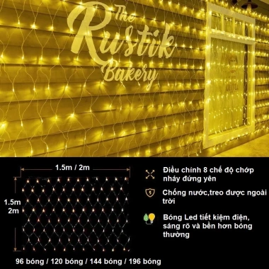 Đèn LED Trang Trí Lưới Mắt Cáo 8 Chế Độ Chớp - Đèn Treo Nội Thất & Ngoại Cảnh Giá 60.000
