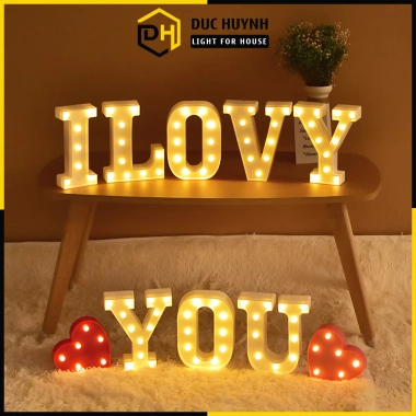 Đèn LED trang trí sinh nhật - Bảng chữ cái & số tự nhiên DN033, ánh sáng mạnh, giá 29.400₫