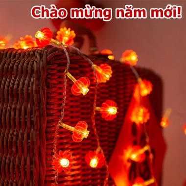 Đèn LED Trang Trí Tết 2.026 Chống Thấm Nước 8 Chế Độ Sáng - Phù Hợp Cửa Sổ Sân Trong, Giá Ưu Đãi 119k