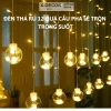 Đèn LED treo thả 12 quả cầu pha lê trong suốt, 8 chế độ chớp đa màu, giảm giá 60k
