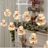 Đèn LED treo thả 12 quả cầu pha lê trong suốt, 8 chế độ chớp đa màu, giảm giá 60k 2