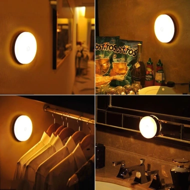 Đèn LED Tròn Cảm Ứng Dán Tường, Chuyển Động, Pin Sạc – 39.000₫ 8