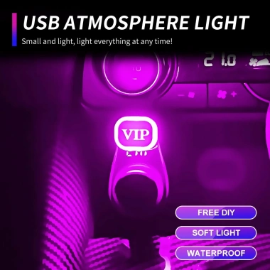 Đèn LED USB Mini Không Dây 6 Màu Sắc Trang Trí Nội Thất Xe Hơi Giá 20.900 VND 3