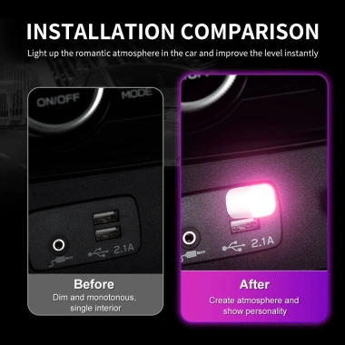 Đèn LED USB Mini Không Dây 6 Màu Sắc Trang Trí Nội Thất Xe Hơi Giá 20.900 VND 5