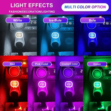 Đèn LED USB Mini Không Dây 6 Màu Sắc Trang Trí Nội Thất Xe Hơi Giá 20.900 VND 9