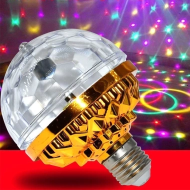 Đèn LED xoay 360° 7 màu vũ trường, nháy chớp theo nhạc, đui xoáy E27 - 13.531₫