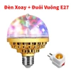 Đèn LED xoay 360° 7 màu vũ trường, nháy chớp theo nhạc, đui xoáy E27 - 13.531₫ 9