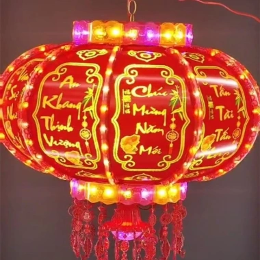 Đèn Lồng Điện Cầu Xoay 360 Đèn LED 3D Trang Trí Tết Chữ Nổi Tiếng Giảm Giá Đặc Biệt 185k