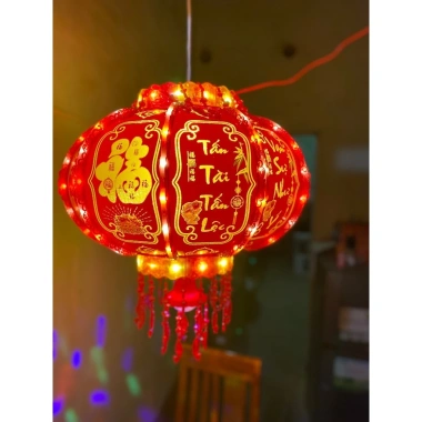 Đèn Lồng Điện Cầu Xoay 360 Đèn LED 3D Trang Trí Tết Chữ Nổi Tiếng Giảm Giá Đặc Biệt 185k