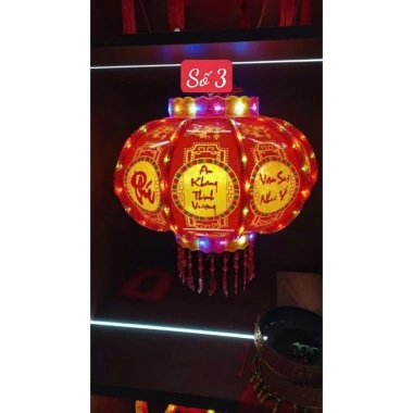 Đèn Lồng Điện Cầu Xoay 360 Đèn LED 3D Trang Trí Tết Chữ Nổi Tiếng Giảm Giá Đặc Biệt 185k