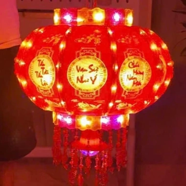 Đèn Lồng Điện Tử Xoay 360 LED Cao Cấp 3D Kim Cương - Trang Trí Tết Giá 219k