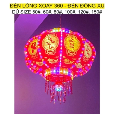 Đèn lồng điện xoay 360 độ phản quang ánh kim – Thu hút tài lộc, trang hoàng sân vườn lễ Tết, giá ưu đãi 260.000₫ 4