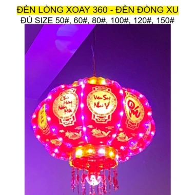 Đèn lồng điện xoay 360 độ phản quang ánh kim – Thu hút tài lộc, trang hoàng sân vườn lễ Tết, giá ưu đãi 260.000₫ 6