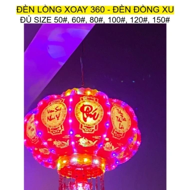 Đèn lồng điện xoay 360 độ phản quang ánh kim – Thu hút tài lộc, trang hoàng sân vườn lễ Tết, giá ưu đãi 260.000₫ 7