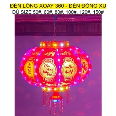 Đèn lồng điện xoay 360 độ phản quang ánh kim – Thu hút tài lộc, trang hoàng sân vườn lễ Tết, giá ưu đãi 260.000₫ 8