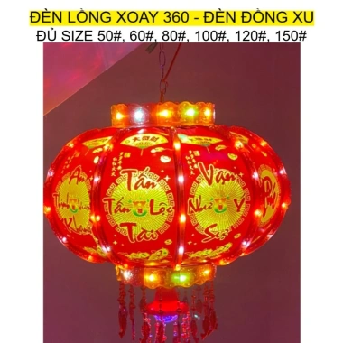 Đèn lồng điện xoay 360 độ phản quang ánh kim – Thu hút tài lộc, trang hoàng sân vườn lễ Tết, giá ưu đãi 260.000₫ 9