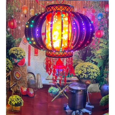 Đèn Lồng Điện Xoay 360 LED 3D Trang Trí Tết Chữ Việt Nổi - Giá chỉ 333.750 VND