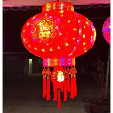 Đèn Lồng Điện Xoay 360 LED 3D Trang Trí Tết Chữ Việt Nổi - Giá chỉ 333.750 VND