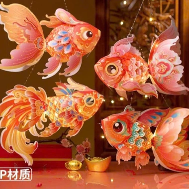 Đèn Lồng DIY Cá Chép Lân Rồng Thỏ - Đèn Kéo Quân Trung Thu, Trang Trí Ảnh, Giá 18.000đ
