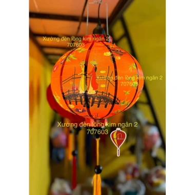 Đèn lồng hội an phi 3d phong cảnh việt nam chuyển trang trí nhà cửa chùa miếu treo trung thu tết 5