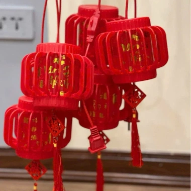 Đèn Lồng LED Treo Tết 5m 6 Bóng Lớn 15cm – Ánh Sáng Lung Linh, Dùng Ngoài Trời