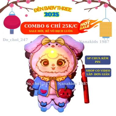 Đèn Lồng Trung Thu BABYTHREE Mini Gấu Bông, Kitty, Spider - LED, FREE SHIP, chỉ 24.498₫ 3