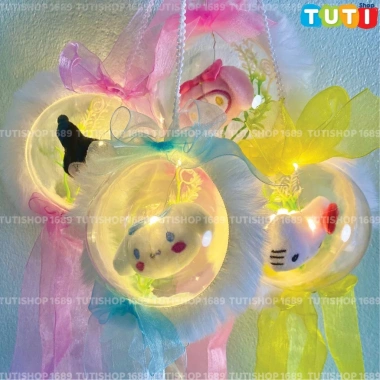 Đèn lồng Trung Thu trong suốt phát sáng Kuromi, Melody, Cinamoroll, Hello Kitty - Giá chỉ 65.000 VND