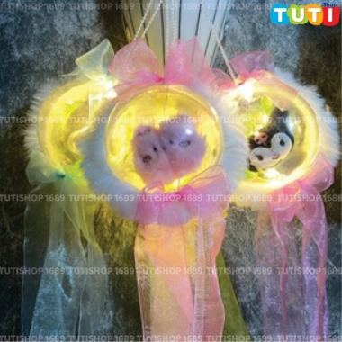 Đèn lồng Trung Thu trong suốt phát sáng Kuromi, Melody, Cinamoroll, Hello Kitty - Giá chỉ 65.000 VND