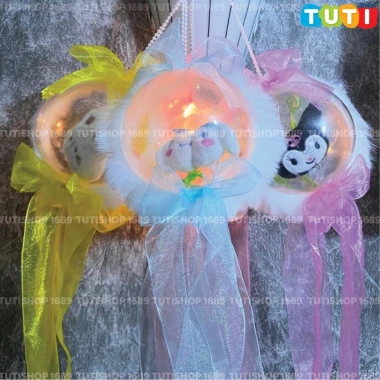 Đèn lồng Trung Thu trong suốt phát sáng Kuromi, Melody, Cinamoroll, Hello Kitty - Giá chỉ 65.000 VND