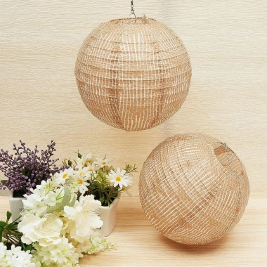 Đèn lồng vải lanh BENYTRO 8 inch - Thiết kế giấy sáng tạo, phù hợp tiệc cưới, giá ưu đãi 41.250đ