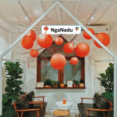 Đèn lồng vải lụa đỏ giá rẻ – Trang trí Tết Trung Thu, đám cưới, lễ hội – Chỉ 7.000₫