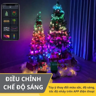 Đèn Lucki Light 5-10m 16 triệu màu nháy theo nhạc - Trang trí nhà, quán, lễ tết, Noel, giá ưu đãi 91.080₫ 4