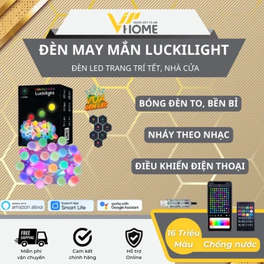 Đèn Lucki Light 5-10m 16 triệu màu nháy theo nhạc - Trang trí nhà, quán, lễ tết, Noel, giá ưu đãi 91.080₫ 7