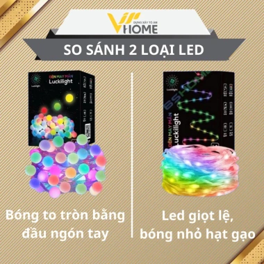 Đèn Lucki Light 5-10m 16 triệu màu nháy theo nhạc - Trang trí nhà, quán, lễ tết, Noel, giá ưu đãi 91.080₫ 8