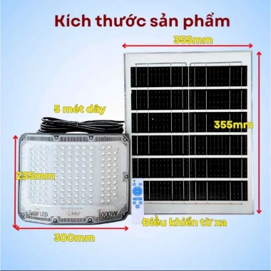 Đèn Mắt Ngọc Kim Cương Năng Lượng Mặt Trời 3.000W Pin MoNo Chip LED 5.450 IP69 Siêu Bền 799k