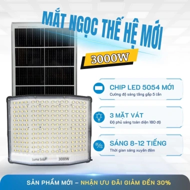 Đèn Mắt Ngọc Kim Cương Thấu Kính 3.000W - Pin Mono 70x35cm Siêu Bền, Giá 999k (Mới 2.025)