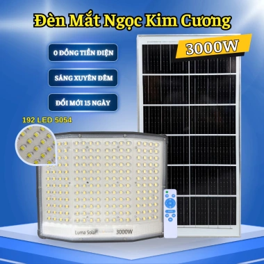 Đèn Mắt Ngọc Kim Cương Thấu Kính 3.000W - Pin Mono 70x35cm Siêu Bền, Giá 999k (Mới 2.025)